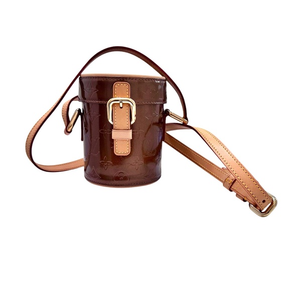 LOUIS VUITTON VERNIS ASTOR PLACE BRONZE CROSSBODY BAG - Picture 1 of 12
